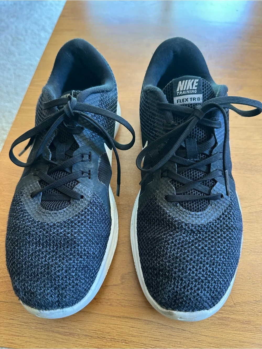 Nike Women's Black Knit Flex TR 8 Training Sneakers